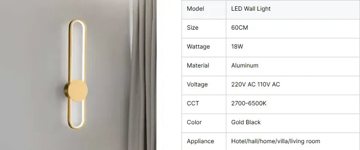 Minimalist LED Wall Light