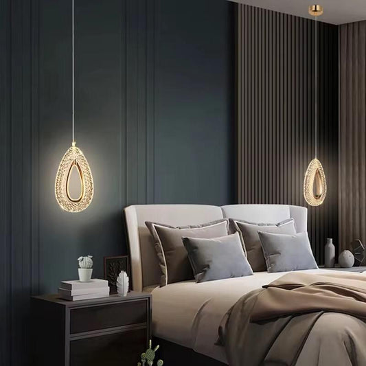 Acrylic Teardrop LED Pendant Light (Single/3 - Head Option) - Home Lights