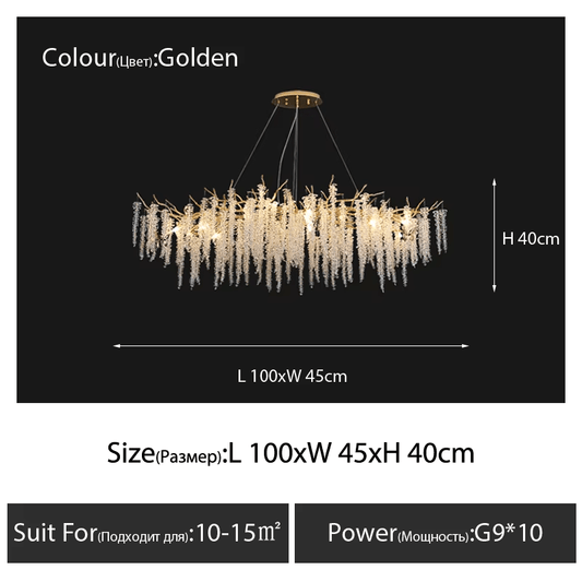 Luxury Dining Crystal LED Chandelier - Home Lights