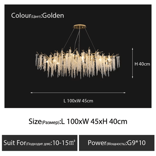 Luxury Dining Crystal LED Chandelier - Home Lights