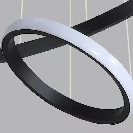 Modern Circular 3 - Ring LED Chandelier - Home Lights