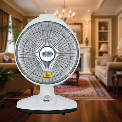 12" Compact Radiant Dish Heater – 600W Portable Electric Space Heater