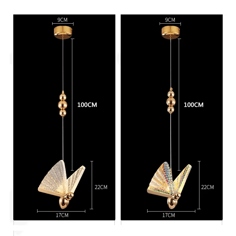 Elegant Butterfly Pendant Light (Single & 3 Head Option) - Home Lights