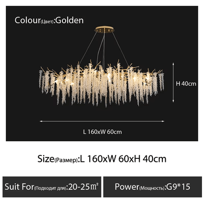 Luxury Dining Crystal LED Chandelier - Home Lights
