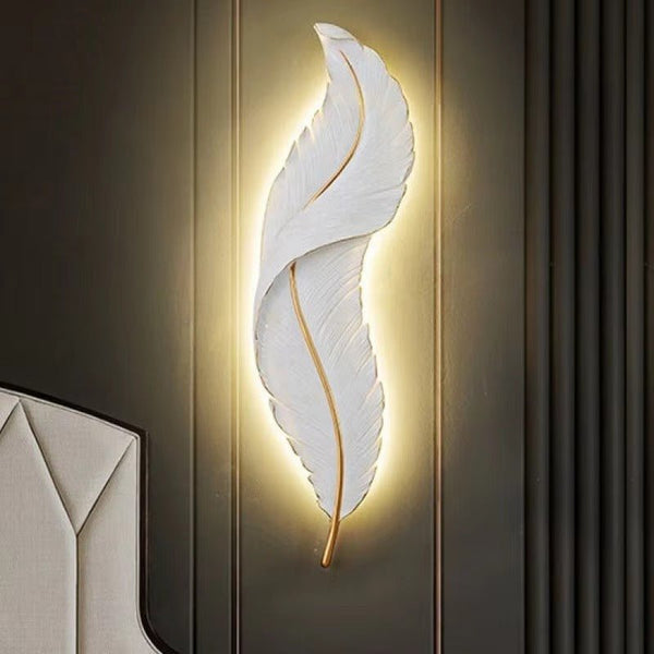 Luxury Feather Leaf Wall LED Light
