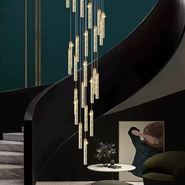 Luxury Spiral Bubble Crystal LED Chandelier