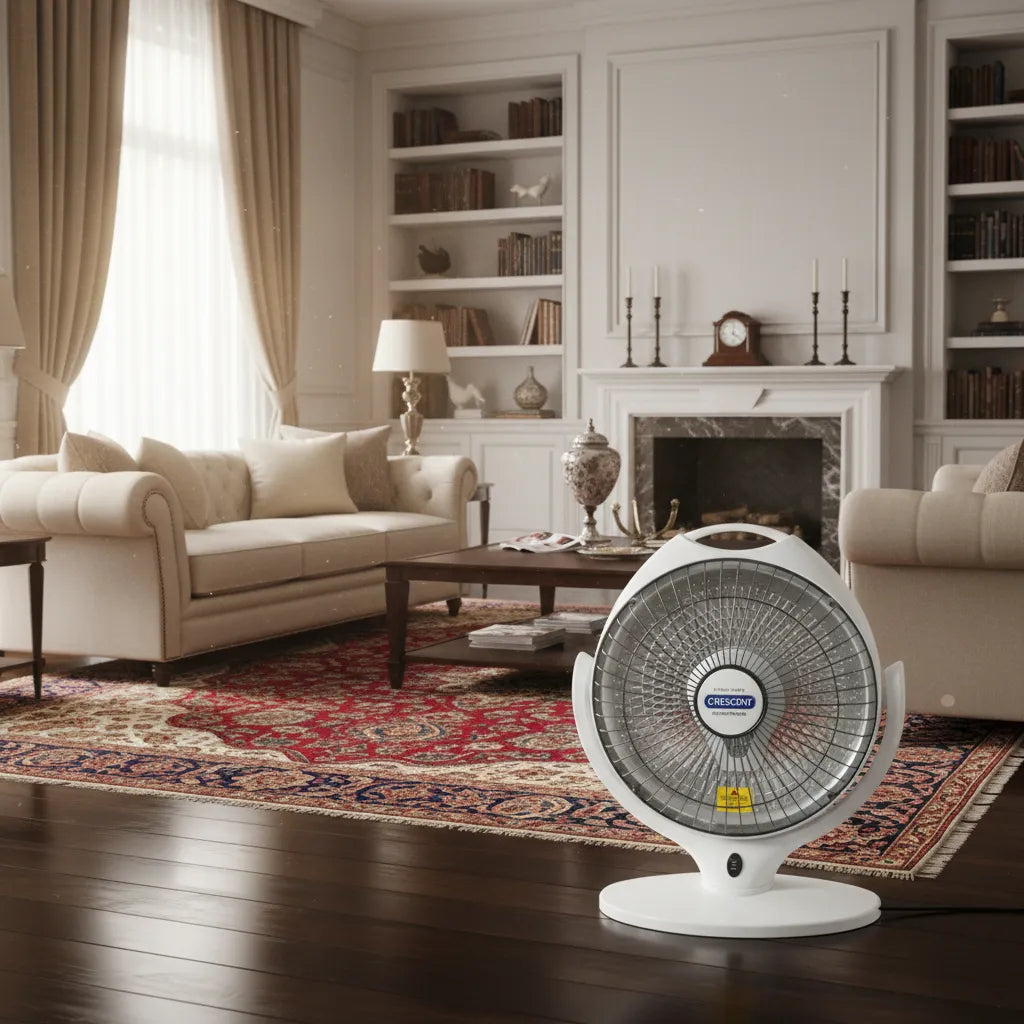 12" Portable Electric Dish Heater – 600W Energy Efficient Radiant Room Heater